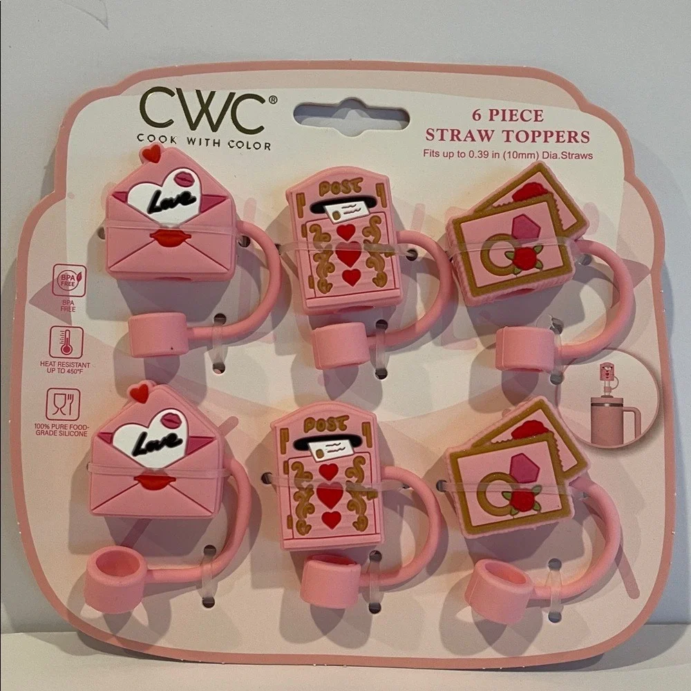 CWC Love Bear Diamond Bride Straw‎ Toppers Set of 12